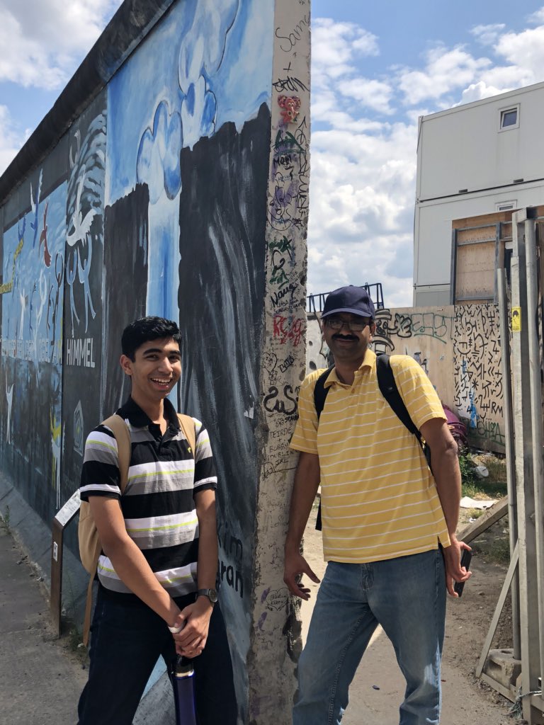 HistoryOlympiad's tweet photo. IHO and IGB participants and parents checking out the East Side Gallery in Berlin and standing in both East and West Berlin. https://t.co/yFx41soqkH