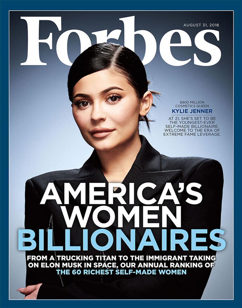KrisJenner's tweet photo. My beauty on the cover of @Forbes! I am SO proud of you @kyliejenner and everything you have accomplished. You work so tirelessly on your business, and with so much passion. It brings me so much joy to watch you continue to make your @kyliecosmetics dreams a reality!! https://t.co/oi4yuNTVBd