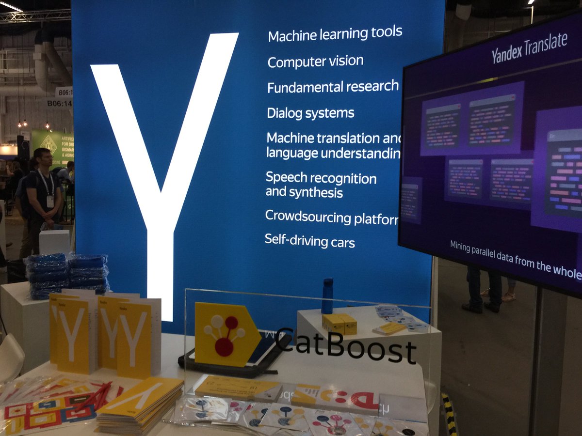 We have lots more to discuss at the Yandex booth! We welcome #ICML2018 participants to come to the following talks tomorrow: 

<a href="/CatBoostML/">CatBoostML</a> – the new generation of gradient boosting 
Thursday, July 12, 10:30 
 
Building robust neural machine translation 
Thursday, July 12, 15:30