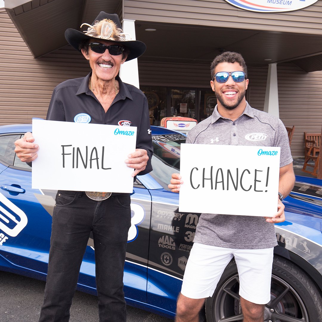 Hours left! It’s your FINAL chance to enter to win a customized Chevy Camaro SS and show it off to Richard Petty. Support a great cause & enter NOW: bit.ly/2N5mnRA