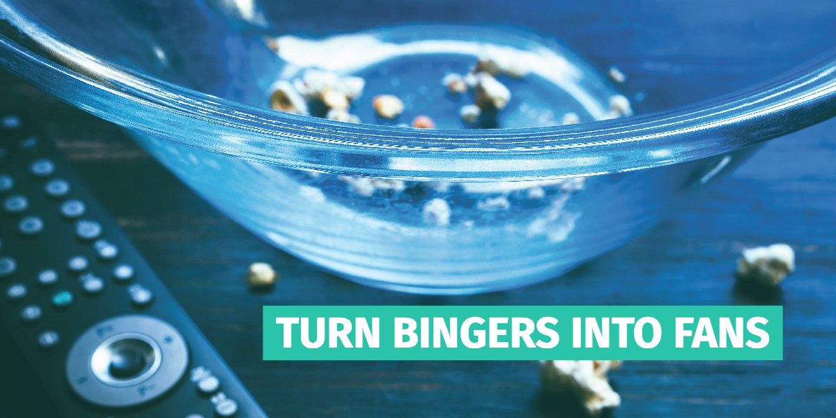 WicketLabs's tweet photo. Turning Bingers into Fans can have a major impact to your subscription numbers and is one of the keys to growing the Audience Lifetime Value of your video service. https://t.co/f4bree7PM4 #bingewatching #Fans #SVoD #OTT #engagement https://t.co/CUgW6Y1BKj