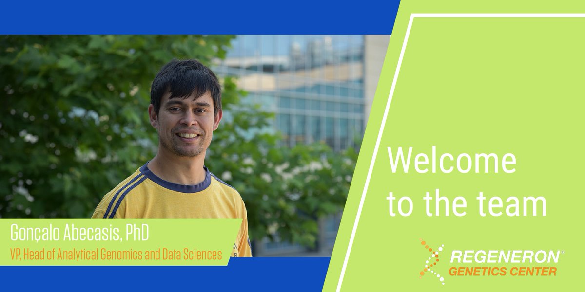 Growing our genetics know-how: We’re thrilled to welcome Dr. Gonçalo Abecasis to the Regeneron #Genetics Center #qwRGC <a href="/gabecasis/">Goncalo Abecasis</a>