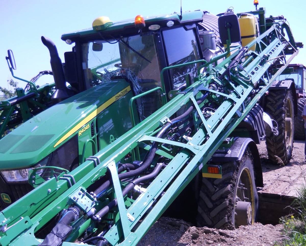 ClayCountySO's tweet image. When roads are closed, there are good reasons why.  This is why we ask drivers not to go around barricades.