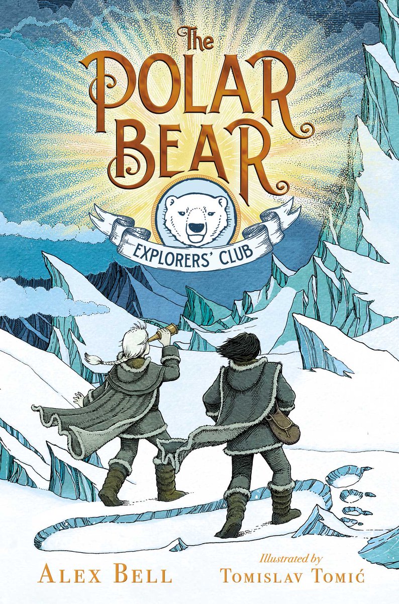 Tomislav Tomic’s cool cover for The Polar Bear Explorer’s Club the first in a new series from @Alex_Bell. Tomislav’s portfolio: arenaillustration.com/portfolios/tom…