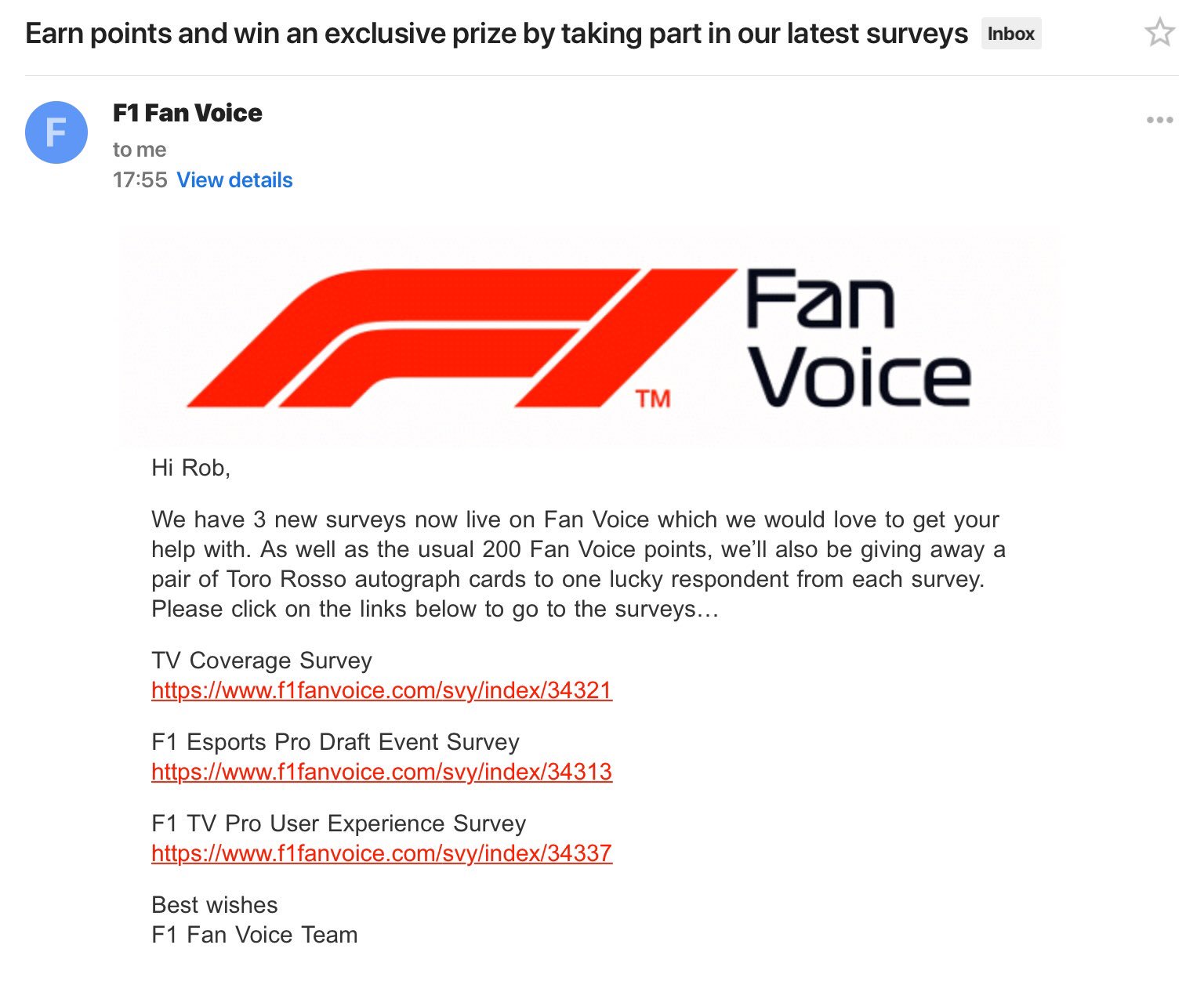 f1 fan voice