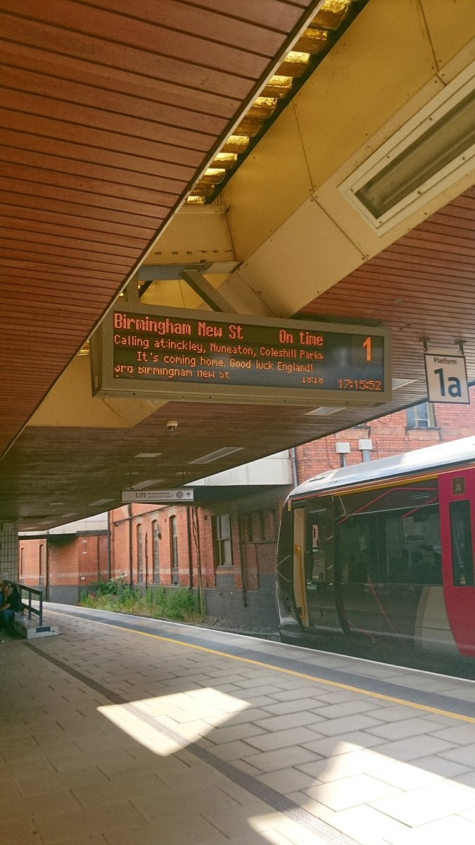 Woohoo!!! Lovin the signs at Leicester Station this evening!! <a href="/EMTrains/">EMTrains is now EMR</a>