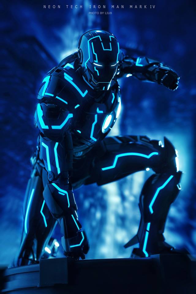 neon tech iron man mark iv