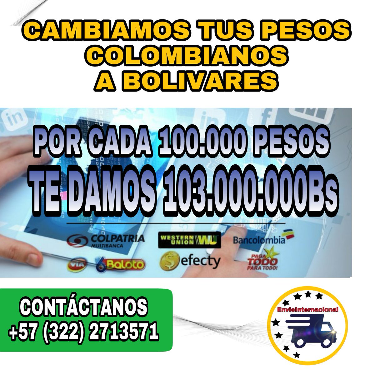 enviointer's tweet image. #colombia #pesos #venezolanosencolombia #FelizMiercoles