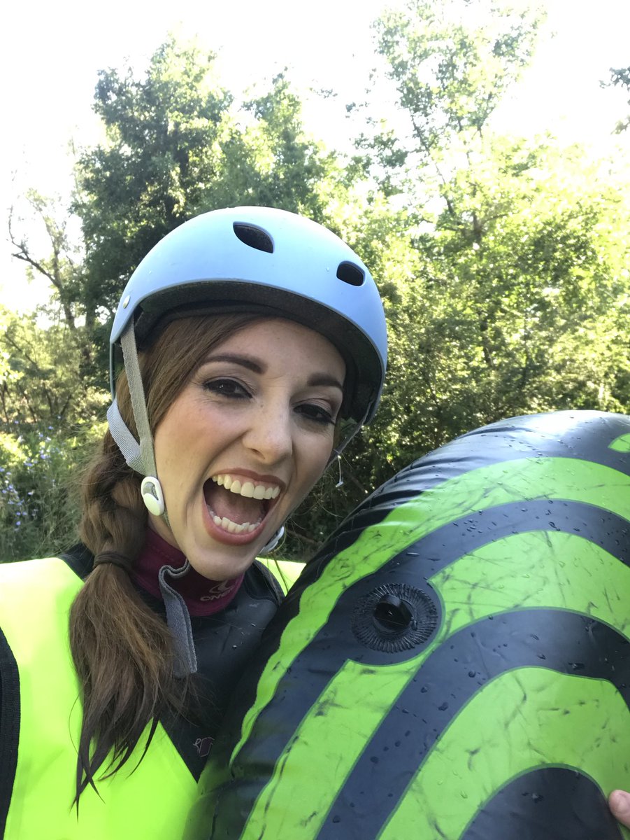 Meghan_Lopez's tweet photo. I did it! Well part of the Boulder Creek anyway. The water was cold but boy was that fun! @DenverChannel #TubetoWorkDay #becauseboulder https://t.co/ljVGauVce5