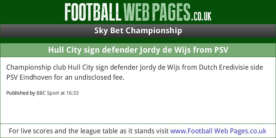Fwp Championship On Twitter News Hull City Sign Defender Jordy