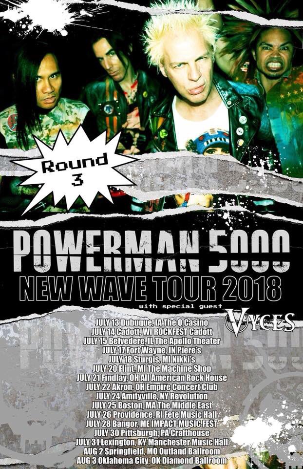 Tour Starts Friday!! #vyces #thinluck #powerman5000 #newwavetour #fmmusicmanagement