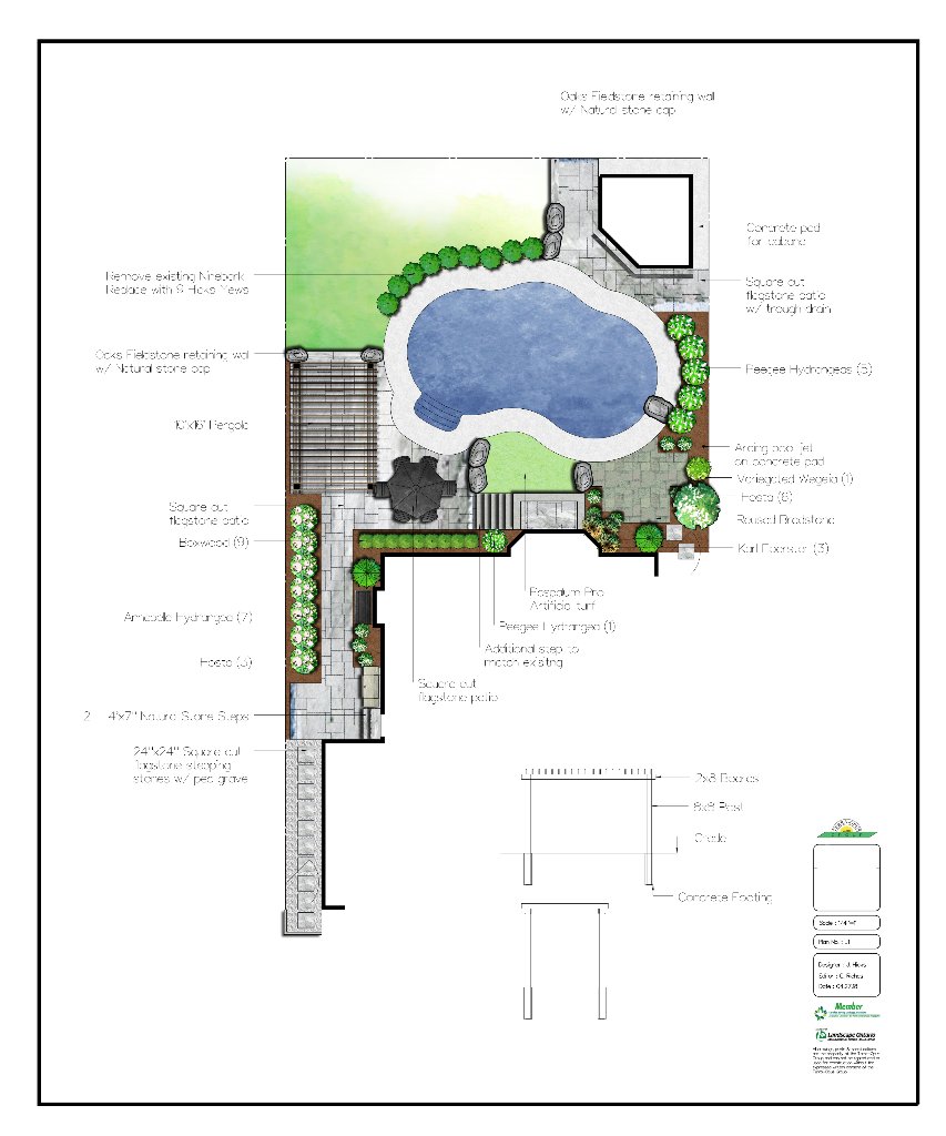 Every project we do starts with a client-approved design. This property in #Markham had the existing pool but was in need of some aesthetic work. Stay tuned for progress pictures
#landscapedesign #outdoorliving #loveyourlandscape
