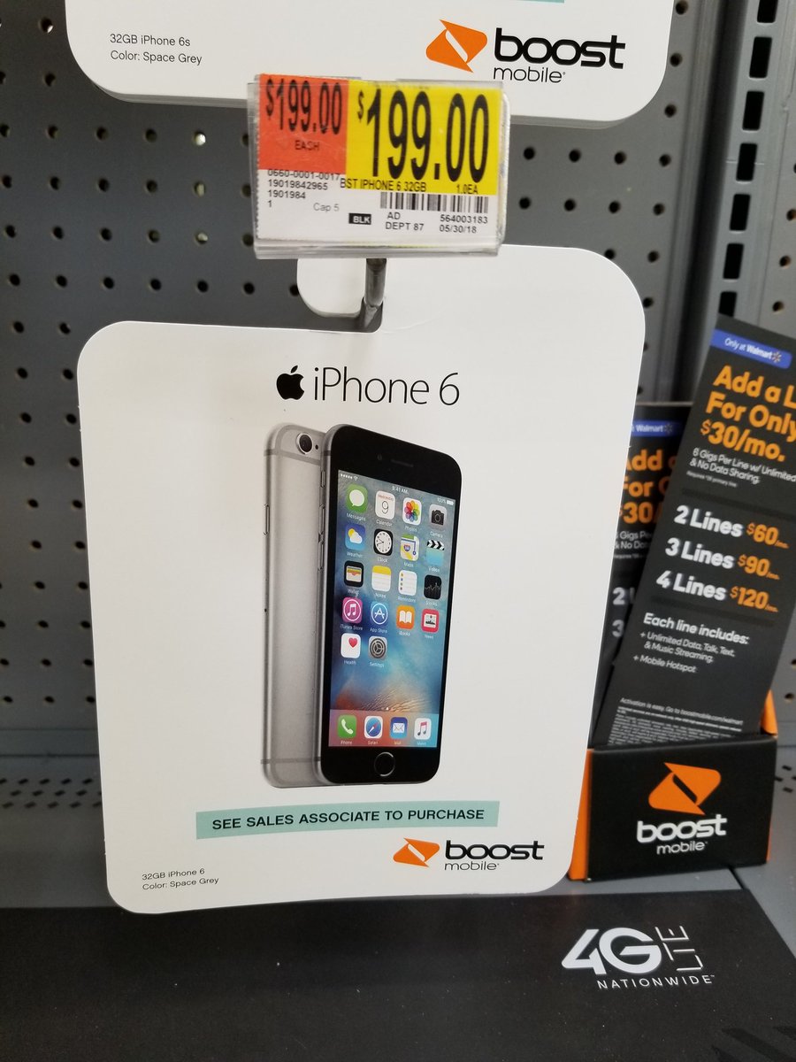 dlowe01's tweet photo. Nice deal on iPhone 6 at Walmart Enid! Stop in and get hooked up on the savings!!! @markjacksonKC5 https://t.co/pfNAq5A05L