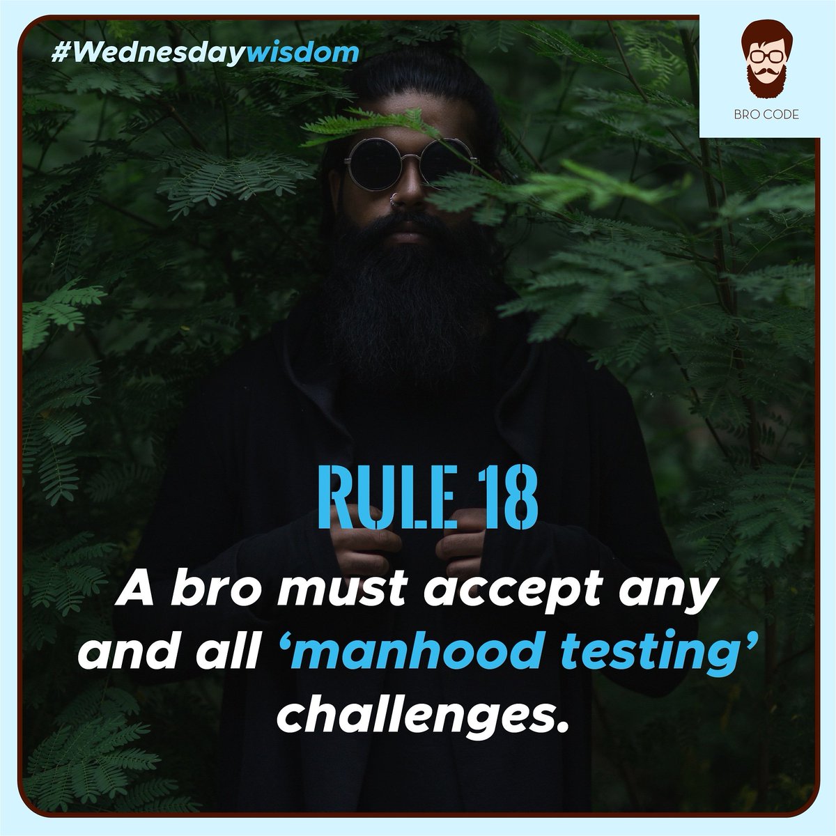 brocode4men's tweet photo. BROCODE RULE 18. Men will be Men #Manhood #challenge
.
.
#BROCODE #Rules #Code #instagood #Brocoderules #rulesofsurvival #beards #love #manly #tagyourpeople #like4follow #selfie #photo #qotd #rule18 #weekday #tagged #igdaily #tagyourcrew #men #partnerincrime #like4likes #follow https://t.co/iQs5ZPRL0C
