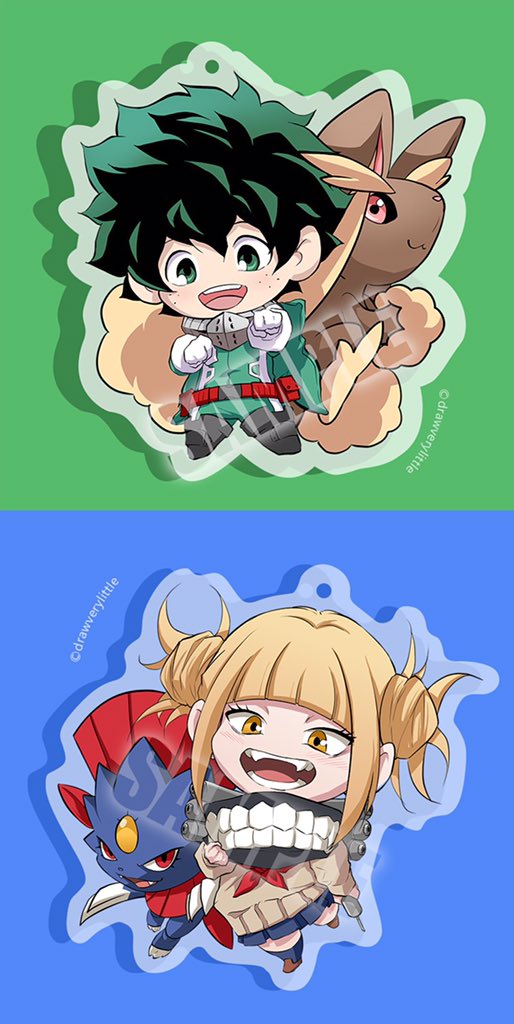 DrawVeryLittle's tweet image. Finished the full set of BNHA X PKMN keychains!

They'll be available at drawverylittle.tictail.com for pre-orders &amp;lt;3

#bnha #pokemon #bokunoheroacademia #midoriya #bakugou #todoroki #dabi #ochaco #himiko #shinsou