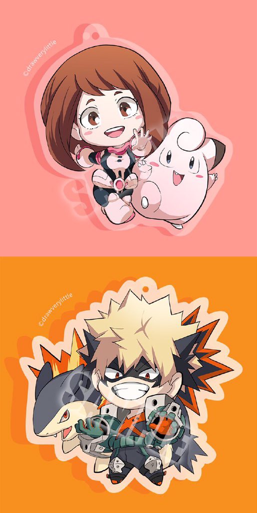 DrawVeryLittle's tweet image. Finished the full set of BNHA X PKMN keychains!

They'll be available at drawverylittle.tictail.com for pre-orders &amp;lt;3

#bnha #pokemon #bokunoheroacademia #midoriya #bakugou #todoroki #dabi #ochaco #himiko #shinsou