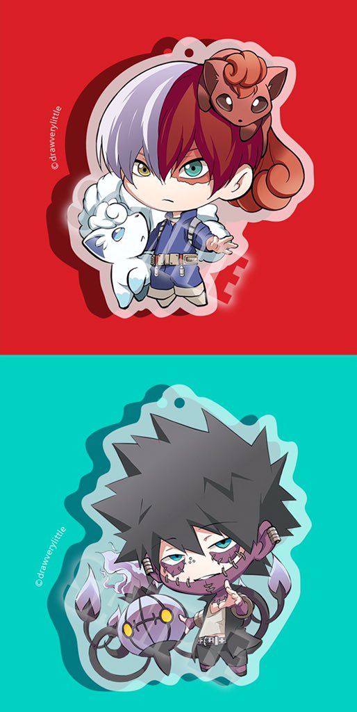 DrawVeryLittle's tweet image. Finished the full set of BNHA X PKMN keychains!

They'll be available at drawverylittle.tictail.com for pre-orders &amp;lt;3

#bnha #pokemon #bokunoheroacademia #midoriya #bakugou #todoroki #dabi #ochaco #himiko #shinsou