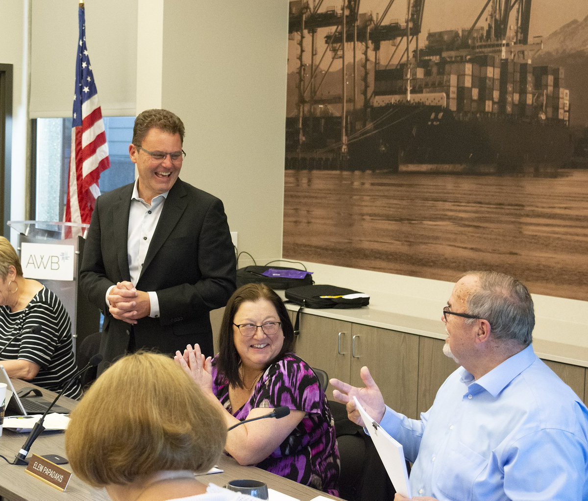 awbolympia's tweet photo. It's great to welcome @WorkforceWash to AWB today. Career-connected learning matters! We're committed to working with employers, labor, local government, K-12 #waedu, #waleg, @SBCTCWashington &amp; many others to help provide a high-caliber education and workforce development system. https://t.co/ooG59frG3W