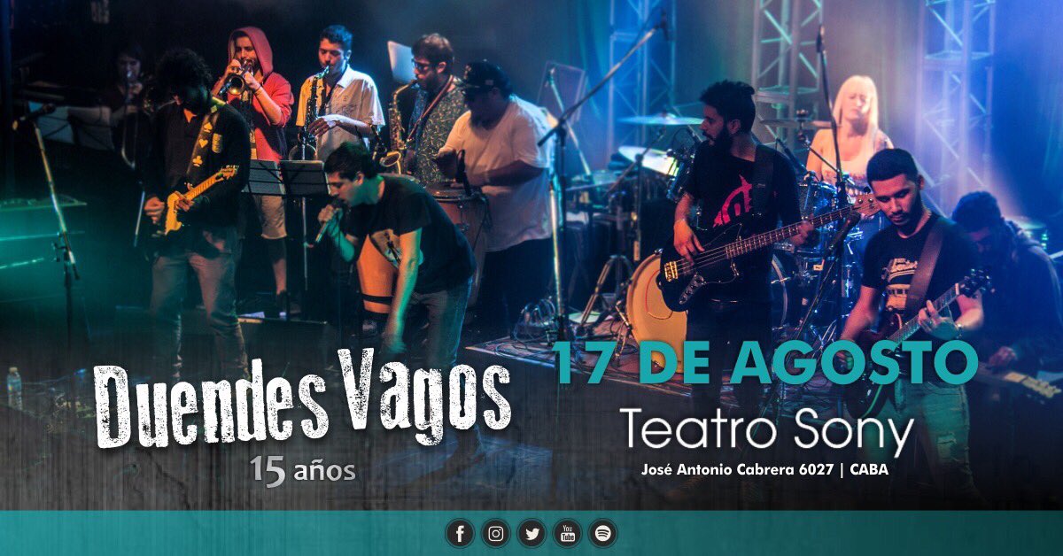 #IMPORTANTE Todavía no tenes entrada? Pedí la tuya por mensaje en todas nuestras redes! Show único y exclusivo 🔥 #Duendes15años

NO DUERMAS!!!
