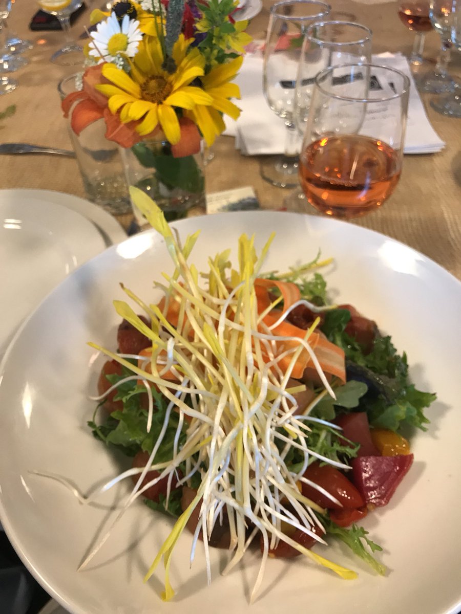 Yup... salad course... with popcorn shoots