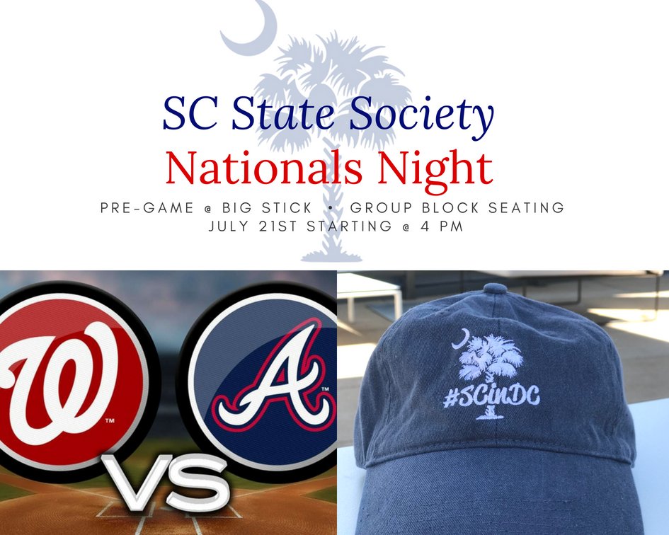 There's no crying in baseball so get your tickets and hats before they sell out → scstatesociety.com/events #SCinDC 🌴⚾️
