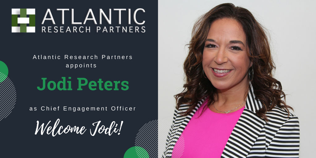 We are excited to welcome Jodi Peters as Chief Engagement Officer at Atlantic Research Partners. With Jodi's record of success and education-industry experience, alongside an incredible team, she will lead Atlantic’s work into the future. Read more at: bit.ly/2KOieVA