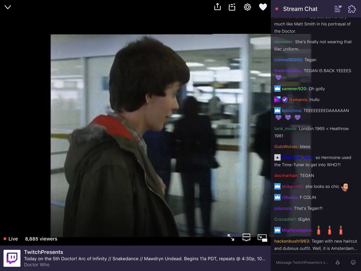 WhoHats's tweet image. More #Tegan love.

#ArcOfInfinity on #DoctorWhoOnTwitch reactions. #DoctorWho #ENGCRO #ItsComingHome #ComeOnEngland⁠ ⁠⁠ ⁠ #England #WorldCup⁠ ⁠⁠