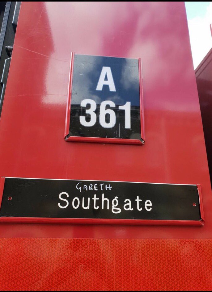 London firefighters still believe. We’ve briefly renamed one of our fire stations in support of the team. Give them an inspirational half time talk Gareth #itscominghome #ENGCRO