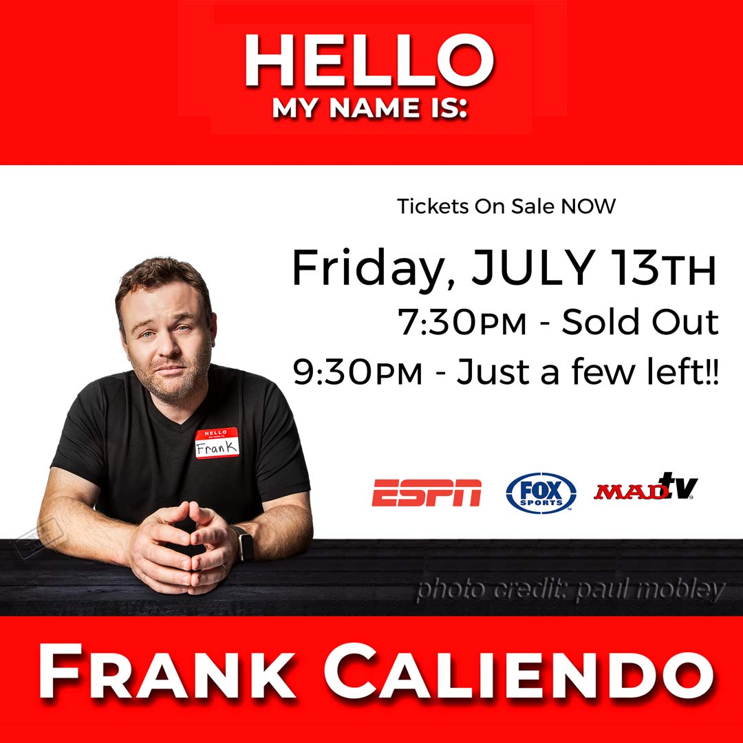 If you want to see <a href="/FrankCaliendo/">Frank Caliendo</a> this weekend, you need to get your tickets soon!  The first show's been sold out and the added show is well on its way! Get tickets @ goo.gl/Zsbz1D