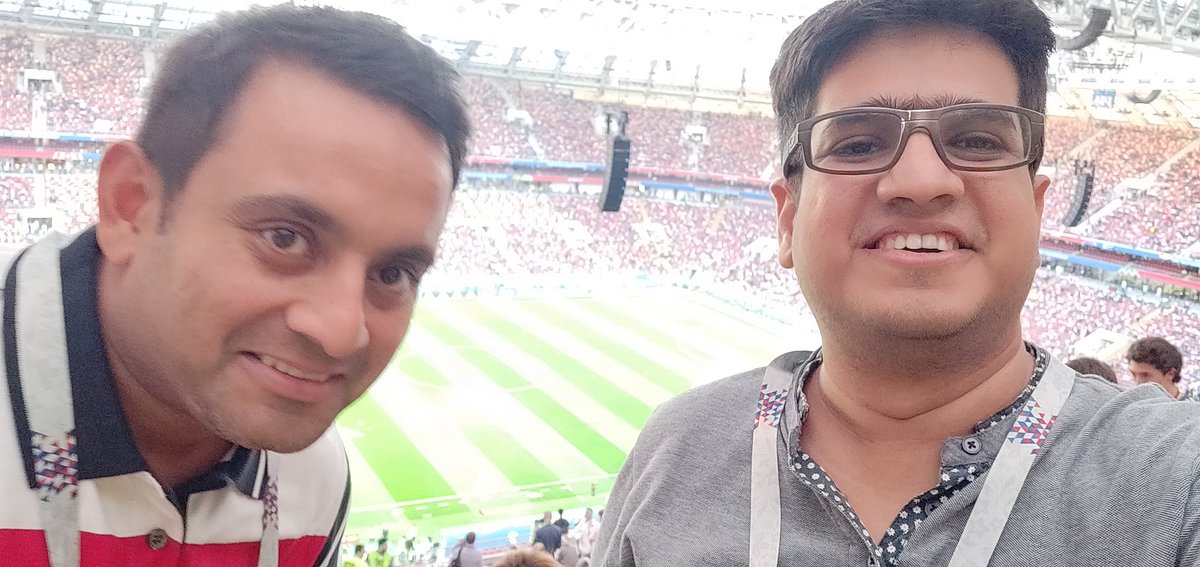 amit_sarda's tweet photo. Watching it live and at Moscow stadium. #WorldCup #endcro. The game begins shortly. #FIFAWC2018 https://t.co/dDjpl4yTae
