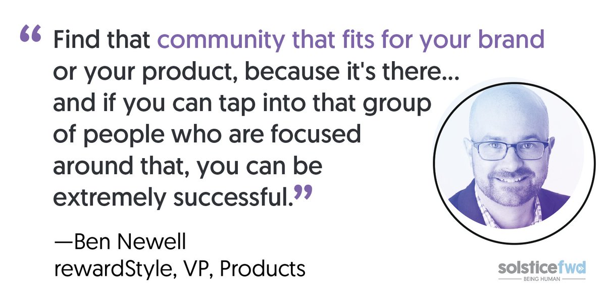Solstice's tweet photo. At #SolsticeFWD18, VP of Products for @rewardStyle, @bennewelldallas spoke about community and how focusing your efforts around the consumer is the key to being successful. https://t.co/6C9Dd9rydk