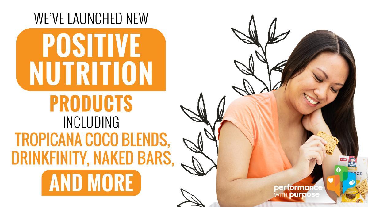 PepsiCo's tweet photo. With products like @nakedjuice bars, @Tropicana Coco Blends, #Drinkfinity, and new @Quaker launches, we’re showing that nutritious products can be delicious, too! See all the ways we’re growing our portfolio. https://t.co/vzpfgCxnYz #PwP2025 https://t.co/JJoO3jm8Pl