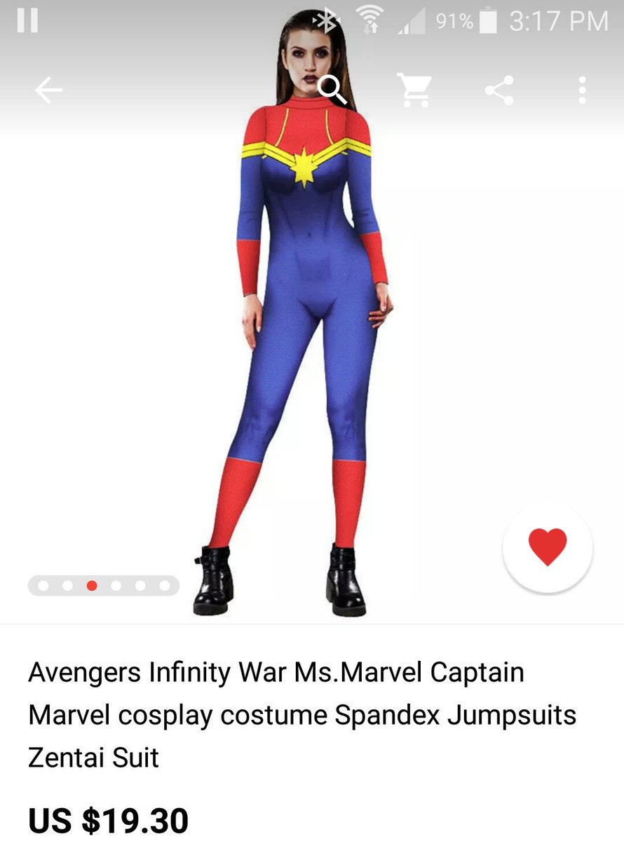 Dixie_394's tweet photo. Look who stayed up too late once again and ended up buying a #CaptainMarvel outfit I absolutely did not need. But how could I not get it for that price? #ItsProbablyCrap #ButLetsHopeForTheBest #cosplay #Avengers #Marvel @brielarson @captainmarvel https://t.co/j5hZSgpgbk