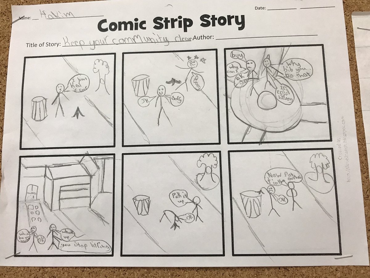awardslp's tweet photo. Summer Learning at Bruce trail. We shared our ideas about how we can keep our community beautiful! Then we created comics to bring our ideas to life! https://t.co/b2FICRriWS