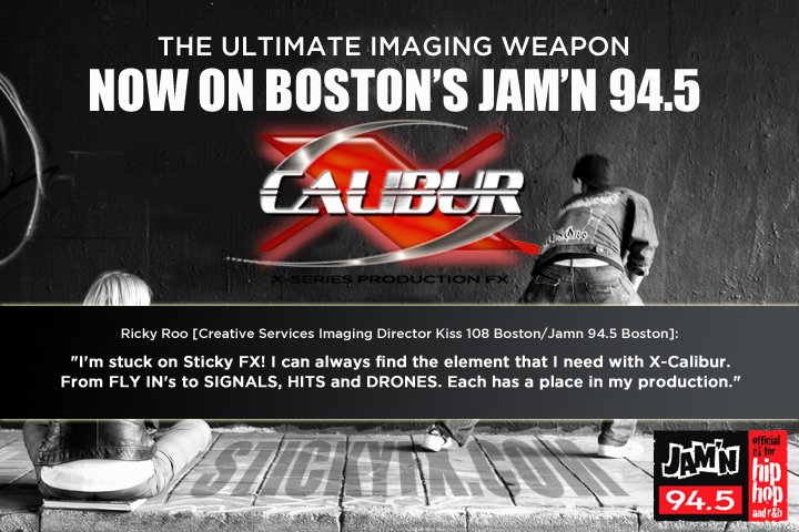 3 production fx libraries containing 327 fx + work parts. On the air at great stations Jam'n 94.5 in Boston. Get it now for only 74,50 Euro, for a limited time only! soundcloud.com/stickyfx/stick…