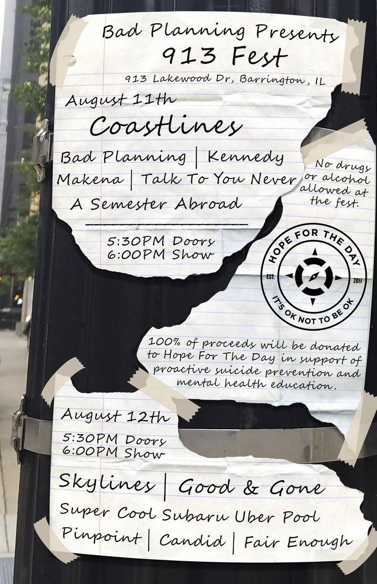 House show in Barrington. The mother fucking <a href="/CoastlinesIL/">Coastlines</a> is back and @waleedlines is headlining both days....
Cause he’s ripping the bass for us. 

Come hear our new single live. Let’s get it