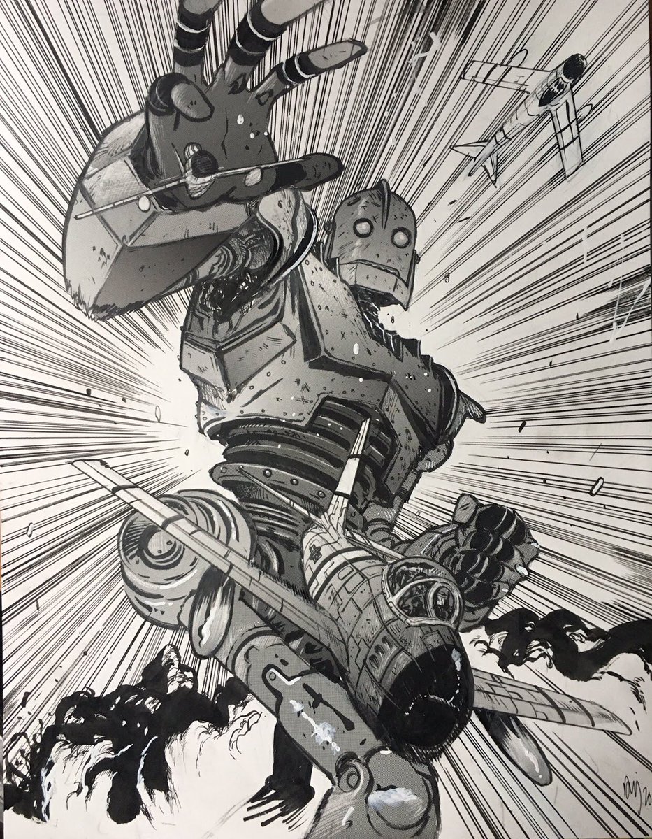 CoolComicArt's tweet image. The Iron Giant by Daniel Warren Johnson @danielwarrenart