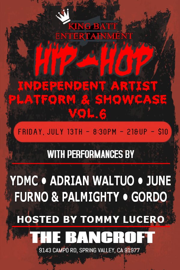 The_Batt_Kave's tweet photo. Catch @ydmc this Friday in San Diego!!! https://t.co/EgFeoIOWua
