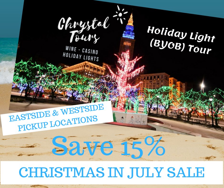 Holiday Light Tours on sale NOW!  Visit for dates and tickets eventbrite.com/o/chrystal-tou…
#Cleveland #Tours #ChristmasInJuly