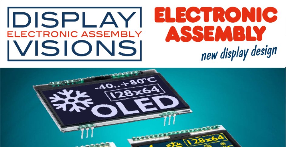 Electronic Assembly unveils the world's first OLED displays with pins for fast mounting. Read more: worldmicro.com/news/worlds-fi…