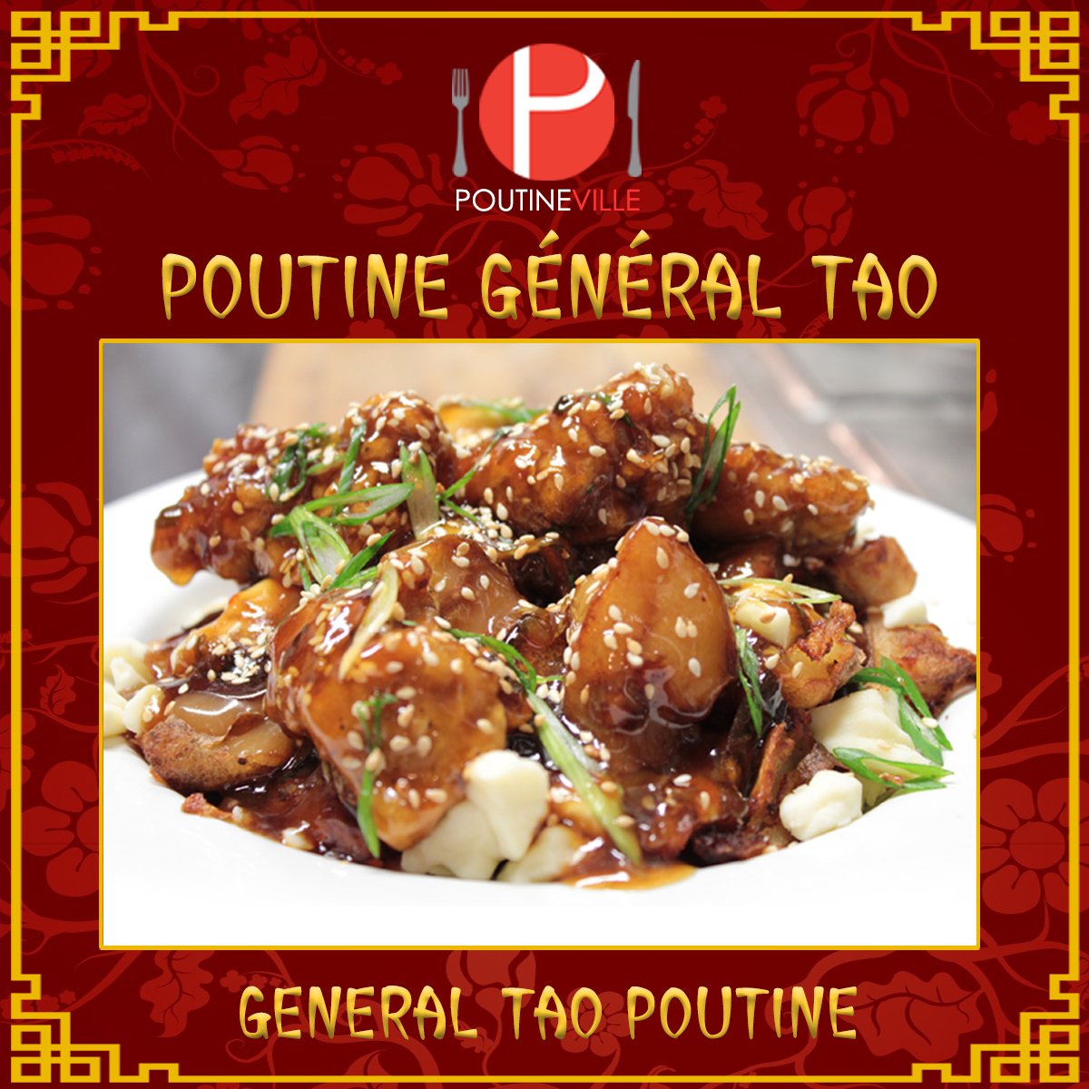 Notre célèbre poutine du Général Tao EST DE RETOUR! Disponible à toutes nos succursales!
-
Our famous General Tao poutine IS BACK! Available at all our locations!