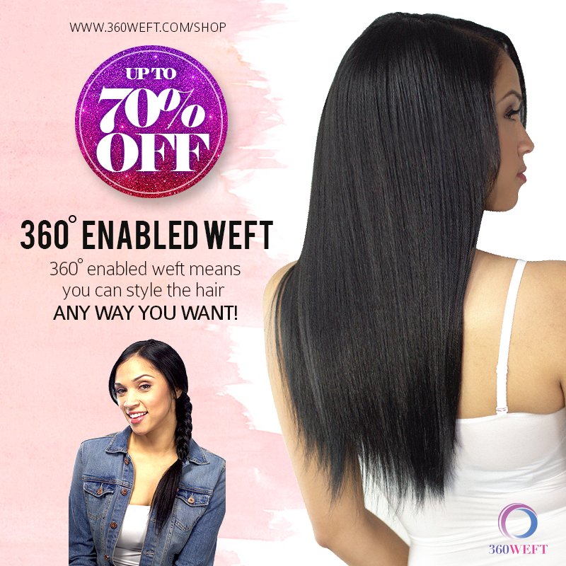 ChadeFashions's tweet photo. With 360Weft, you have the freedom to style your hair in many different ways! 😀

-Side Braids
-Ponytail
-Straight
-Updo
-Buns

Lowest Price Guarantee~ 

https://t.co/0pW15LCPLu

#chadefashions #360weft #hairstyles #hair #weave https://t.co/LWBsszGlxD