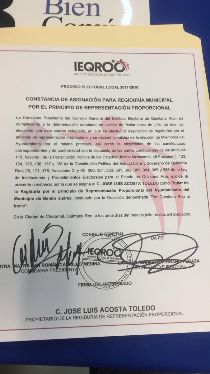 Felicidades por tu asignación como regidor <a href="/acostatoledo/">José Luis Acosta Toledo</a>, estoy seguro que harás un buen papel representando al <a href="/PRDCancun/">PRDCancun</a> en el cabildo 2018-2021.