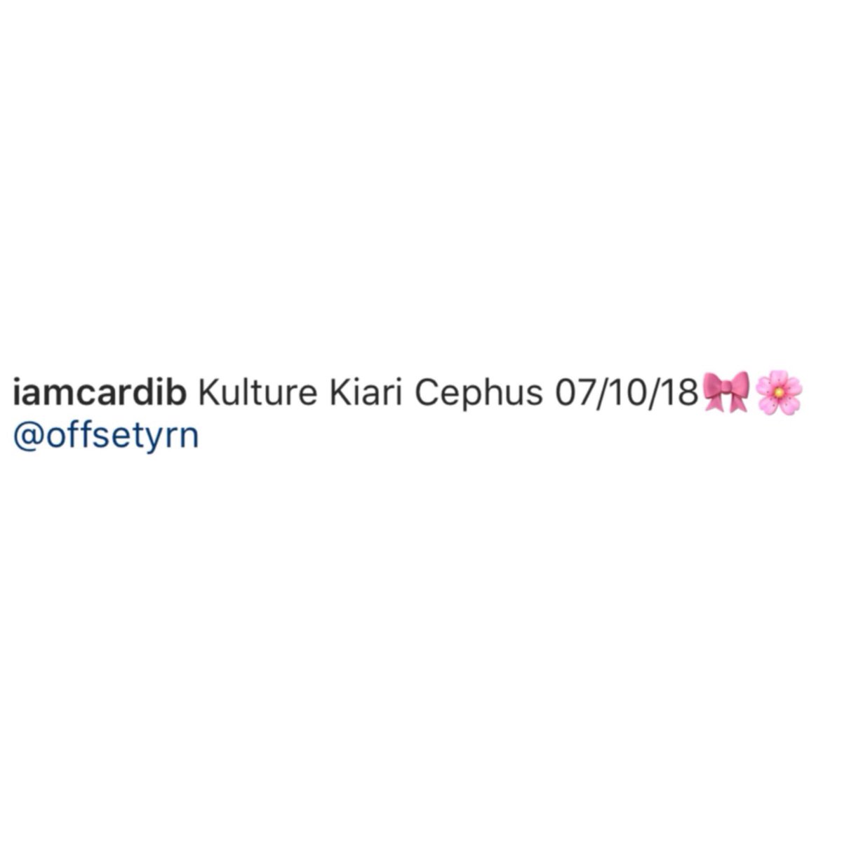 Big Congratulations to <a href="/iamcardib/">Cardi B</a> and <a href="/OffsetYRN/">OFFSET</a> on the birth of their baby girl Kulture Kiari Cephus! 👶🏽❤️

#doingitfortheKulture