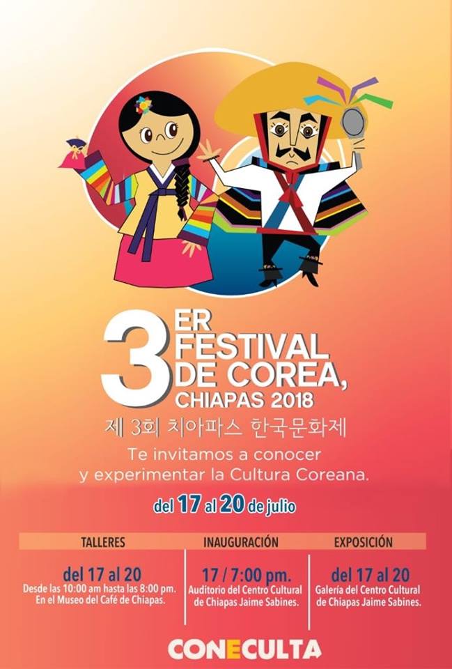 ¡No te pierdas el 3er Festival de Corea, Chiapas 2018!