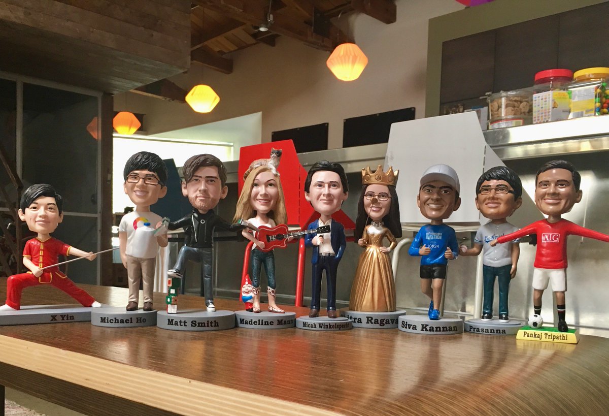 Say hello to some of the Gem team! 👋
After completing one year of work at <a href="/GemHQ/">Gem - Crypto Onramp</a>, Gemployees get to design a bobblehead of themselves! The #Gemployee family is growing 😊🦄
#cryptocurrency #blockchain #tech