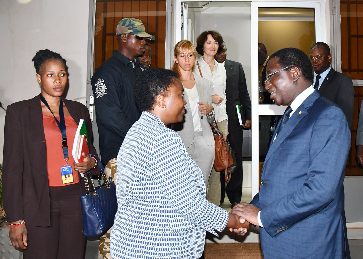 Aujourd’hui visite d’une délégation de la mission d’observation électorale de l’Union Européenne <a href="/moeuemali18/">MOE UE Mali 2018</a> conduite par Mme Cécile Kyenge <a href="/ckyenge/">Cécile Kyenge</a>. Cette mission vient d’effectuer un séjour de 48h au #Mali pour échanger avec les acteurs intervenant dans le processus électoral