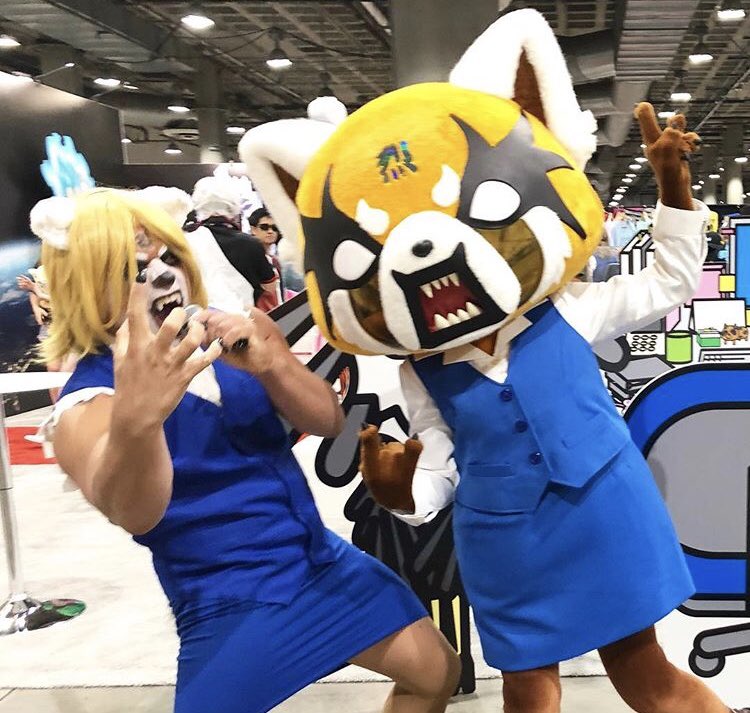THEMETALSLIMER's tweet photo. RAAAAAAAGE!!!! 🤘 #Aggretsuko #AnimeExpo https://t.co/jgoYc7vPWk
