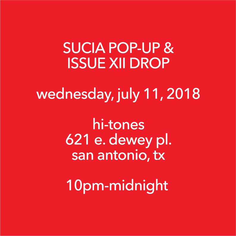 SAZineFest's tweet photo. #StSucia drops their newest #zine tonight at @HiTonesSA. https://t.co/GN1GpVFdo6