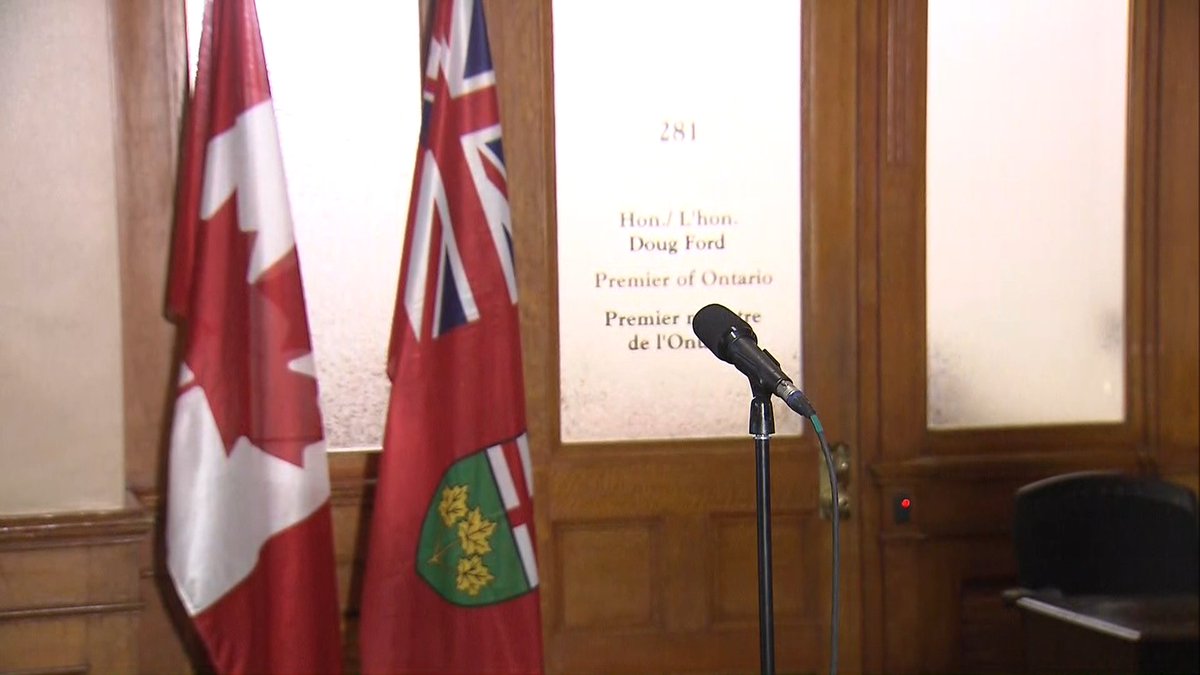 Premier Doug Ford to speak from outside his office at Queen's Park - WATCH LIVE: ow.ly/h6r630kUvdo #ONpoli https://t.co/td8xXW9gFY